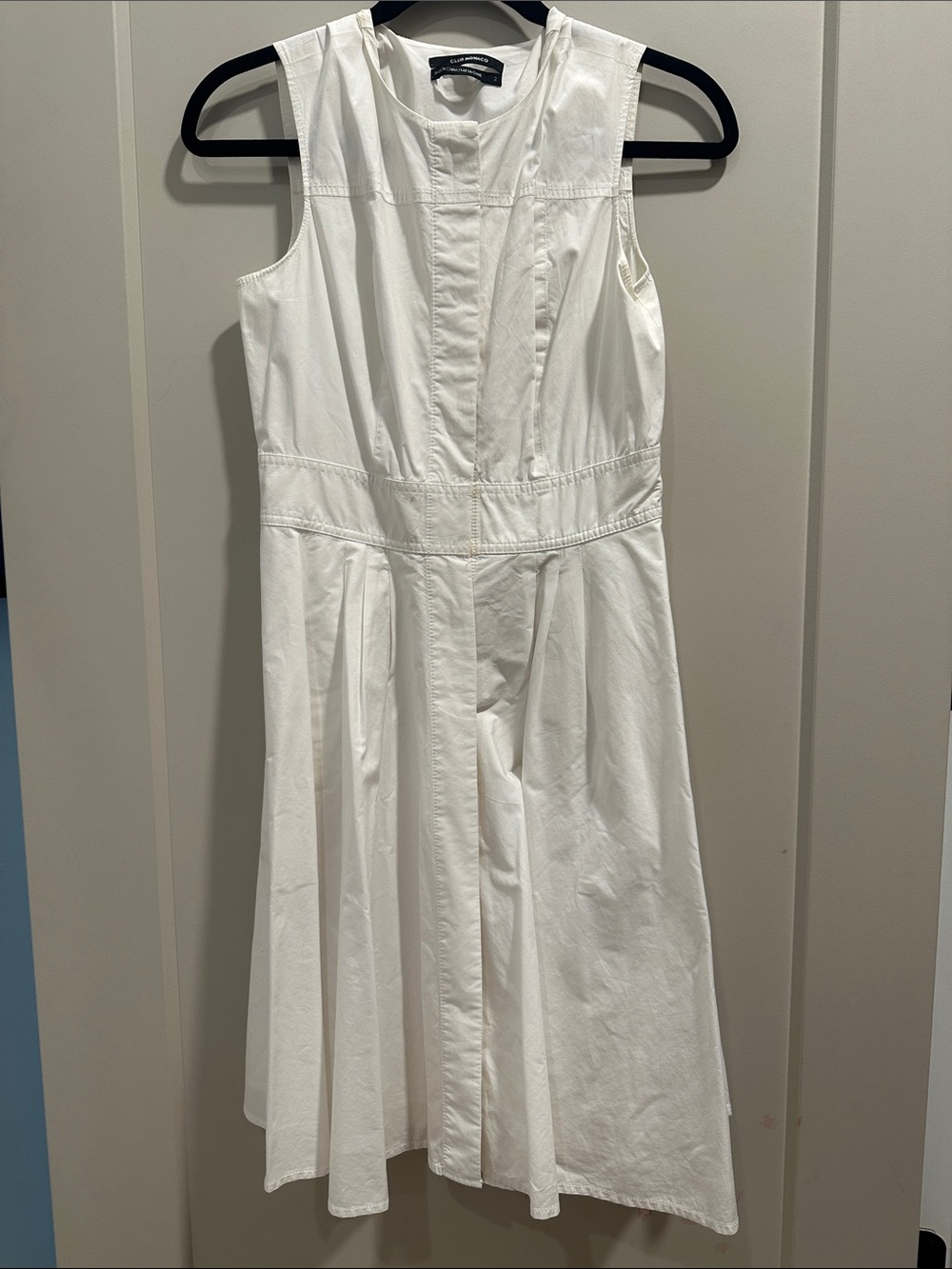 Club Monaco White Sleeveless Midi Dress